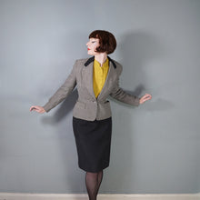 Load image into Gallery viewer, 50s 60s MORNESSA BLACK AND WHITE STRIPED 2 PIECE SKIRT SUIT - XS-S