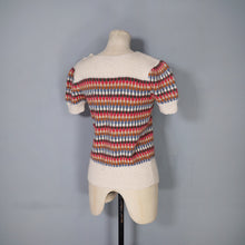 Load image into Gallery viewer, HANDKNITTED 40s PATTERN COLOURFUL AUTUMN JUMPER - M