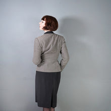 Load image into Gallery viewer, 50s 60s MORNESSA BLACK AND WHITE STRIPED 2 PIECE SKIRT SUIT - XS-S