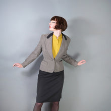 Load image into Gallery viewer, 50s 60s MORNESSA BLACK AND WHITE STRIPED 2 PIECE SKIRT SUIT - XS-S