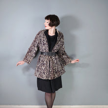 Load image into Gallery viewer, 50s REVERSIBLE LEOPARD PRINT AND BLACK SWING COAT - M