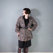 Load image into Gallery viewer, 50s REVERSIBLE LEOPARD PRINT AND BLACK SWING COAT - M