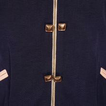 Load image into Gallery viewer, 70s DOES 50s SOFT RAYON STAR APPLIQUE PINK AND NAVY BOMBER JACKET - M-L