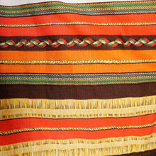 Load image into Gallery viewer, 50s 60s ORANGE STRIPE AND BALL PATTERN FULL COTTON SKIRT - 29.5&quot;