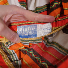 Load image into Gallery viewer, 50s 60s ORANGE STRIPE AND BALL PATTERN FULL COTTON SKIRT - 29.5&quot;