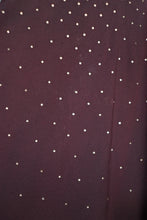 Load image into Gallery viewer, 40s BROWN ALL OVER SILVER RHINESTONE CREPE COCKTAIL DRESS - M