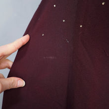 Load image into Gallery viewer, 40s BROWN ALL OVER SILVER RHINESTONE CREPE COCKTAIL DRESS - M