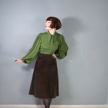 Load image into Gallery viewer, 40s CC41 UTILITY BROWN CORDUROY AND PATTERNED WOOL FITTED SKIRT SUIT - S