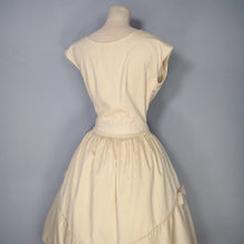 Load image into Gallery viewer, 50s 60s "GERTIE" YELLOW STRIPE COTTON DAY DRESS - S
