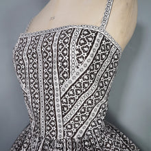 Load image into Gallery viewer, 50s HORROCKSES FASHIONS BLACK AND WHITE SUN DRESS AND BOLERO - S