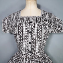 Load image into Gallery viewer, 50s HORROCKSES FASHIONS BLACK AND WHITE SUN DRESS AND BOLERO - S