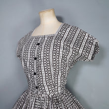Load image into Gallery viewer, 50s HORROCKSES FASHIONS BLACK AND WHITE SUN DRESS AND BOLERO - S