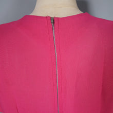 Load image into Gallery viewer, 40s PINK AND BLACK RAYON RHINESTONED COCKTAIL DRESS - XS