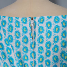 Load image into Gallery viewer, 50S HORROCKSES FASHIONS BLUE AND YELLOW FLORAL FULL SKIRTED DRESS - S