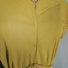 Load image into Gallery viewer, 40s SLINKY LIGHT GREEN RAYON JERSEY MAXI DRESS WITH GOLD STUDS - XS-S