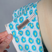 Load image into Gallery viewer, 50S HORROCKSES FASHIONS BLUE AND YELLOW FLORAL FULL SKIRTED DRESS - S