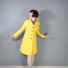 Load image into Gallery viewer, 60s BRIGHEST SUNSHINE YELLOW PURE WOOL MOD MINI COAT - XS-S