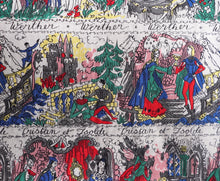 Load image into Gallery viewer, 50s 60s WERTHER / FAUST / TRISTAN AND ISOLDE NOVELTY PRINT FULL SKIRT - 28&quot;