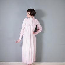 Load image into Gallery viewer, 70s PASTEL PINK BIBA HIGH NECK BALLOON SLEEVE MAXI DRESS - XS-S