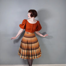 Load image into Gallery viewer, 50s SPORTRITE REVERSIBLE PLEATED RUST AND BLACK TARTAN PLAID WOOL SKIRT - 26.5"