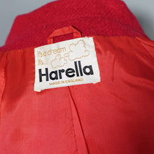 Load image into Gallery viewer, 60s HARELLA BOLD RED AND BLACK SKIRT AND JACKET SUIT SET - M