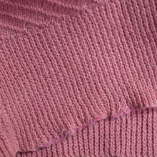 Load image into Gallery viewer, 50s HANDKNITTED DUSKY PINK JUMPER WITH VELVET RIBBONS - XS