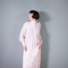 Load image into Gallery viewer, 70s PASTEL PINK BIBA HIGH NECK BALLOON SLEEVE MAXI DRESS - XS-S