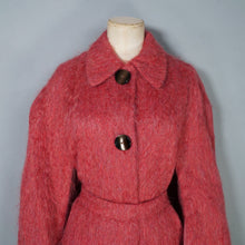 Load image into Gallery viewer, 80s ANDREW STEWART DUSKY PINK FUZZY MOHAIR AND WOOL CAPE COAT - S-M