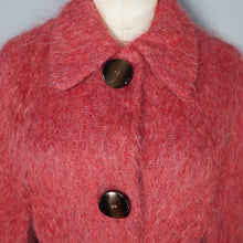 Load image into Gallery viewer, 80s ANDREW STEWART DUSKY PINK FUZZY MOHAIR AND WOOL CAPE COAT - S-M