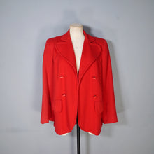 Load image into Gallery viewer, 50s TRYLON RED SHORT OPEN CUT SWING WOOL JACKET - M