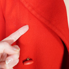 Load image into Gallery viewer, 50s TRYLON RED SHORT OPEN CUT SWING WOOL JACKET - M