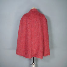 Load image into Gallery viewer, 80s ANDREW STEWART DUSKY PINK FUZZY MOHAIR AND WOOL CAPE COAT - S-M