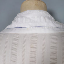 Load image into Gallery viewer, 70s JEAN VARON BLUE CHECKERED COTTON MAXI DRESS WITH BALLOON SLEEVE - S