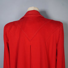Load image into Gallery viewer, 50s TRYLON RED SHORT OPEN CUT SWING WOOL JACKET - M