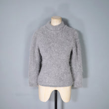 Load image into Gallery viewer, FLUFFY LIGHT GREY ANGORA JUMPER / SWEATER - S-M