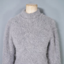 Load image into Gallery viewer, FLUFFY LIGHT GREY ANGORA JUMPER / SWEATER - S-M