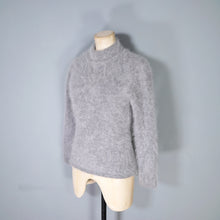 Load image into Gallery viewer, FLUFFY LIGHT GREY ANGORA JUMPER / SWEATER - S-M