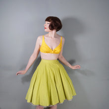 Load image into Gallery viewer, 70s YELLOW BRODERIE ANGLAISE COTTON CROPPED BRA SUN TOP - S