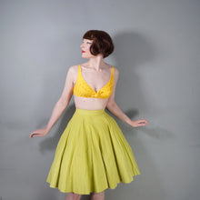 Load image into Gallery viewer, 70s YELLOW BRODERIE ANGLAISE COTTON CROPPED BRA SUN TOP - S