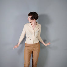Load image into Gallery viewer, 60s PRINGLE OF SCOTLAND BUTTERFLY INTARSIA CASHMERE CARDIGAN - M