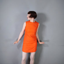Load image into Gallery viewer, 60s ELGEE ORANGE TWO PIECE SHIFT DRESS AND COAT IN VIVID ORANGE - S