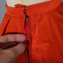 Load image into Gallery viewer, 50s 60s LIGHT BRGHT RED FULL SKIRT WITH BUTTON DETAIL - 23.5"