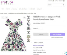 Load image into Gallery viewer, 50s HORROCKSES? STRAPPY FULL SKIRTED PINK AND PURPLE ROSE COTTON DRESS - XS-S