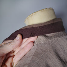 Load image into Gallery viewer, 50s LILLI ANN BROWN COLOURBLOCK FITTED JACKET - M-L