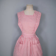 Load image into Gallery viewer, 60s/70s DINER / WAISTRESS STYLE CANDY STRIPE PINAFORE SKIRT -26&quot;