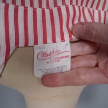Load image into Gallery viewer, 60s/70s DINER / WAISTRESS STYLE CANDY STRIPE PINAFORE SKIRT -26&quot;