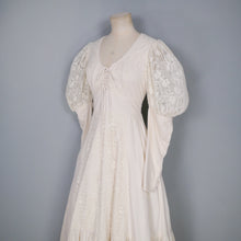 Load image into Gallery viewer, 70s GUNNE SAX BY JESSICA CREAM AND LACE PRAIRIE MAXI DRESS - S