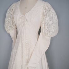 Load image into Gallery viewer, 70s GUNNE SAX BY JESSICA CREAM AND LACE PRAIRIE MAXI DRESS - S