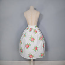 Load image into Gallery viewer, 50s HANDMADE APPLE FRUIT PRINT FULL COTTON SKIRT - 26&quot;