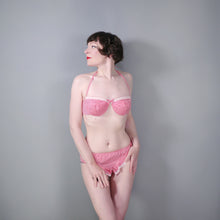 Load image into Gallery viewer, 50s 60s RED CANDY STRIPE BIKINI WITH RUFFLE PANT AND UNDERWIRE BRA - S / 34D?